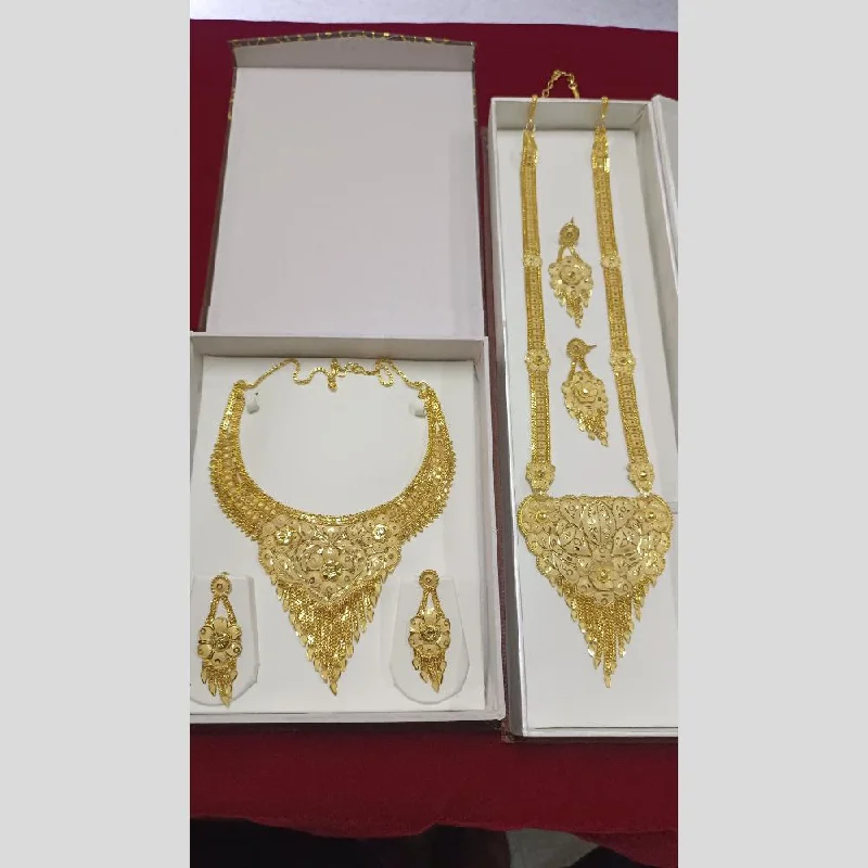 women’s fashion necklaces-Pari Art Jewellery Forming Double Necklace Set