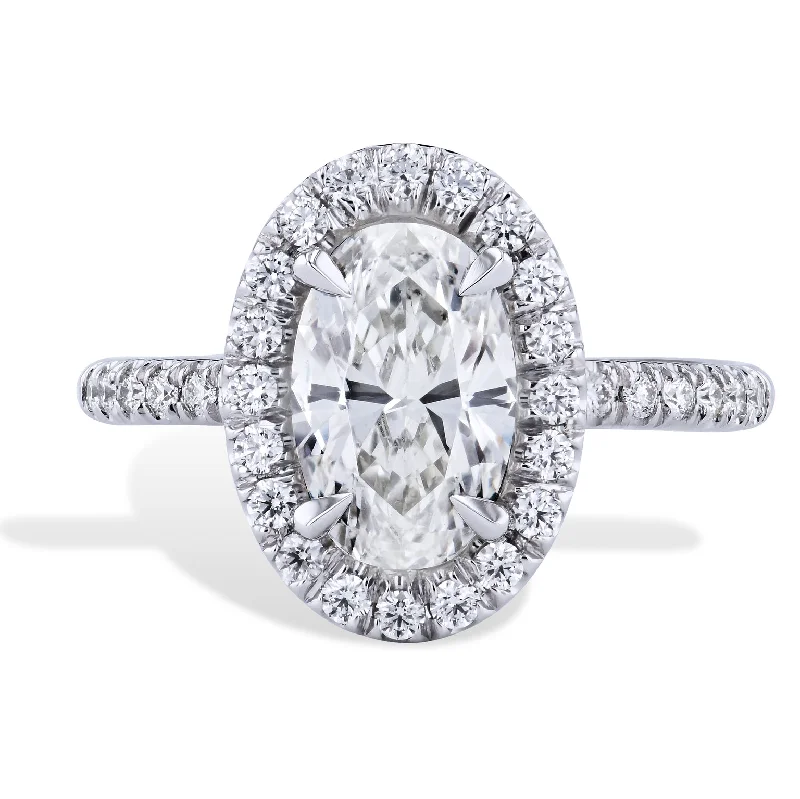 women’s simple engagement rings-1.61 Carat Oval Cut Diamond Ring