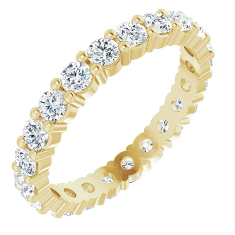 women’s diamond solitaire rings-14K Yellow 1 1/3 CTW Lab-Grown Diamond Eternity Band