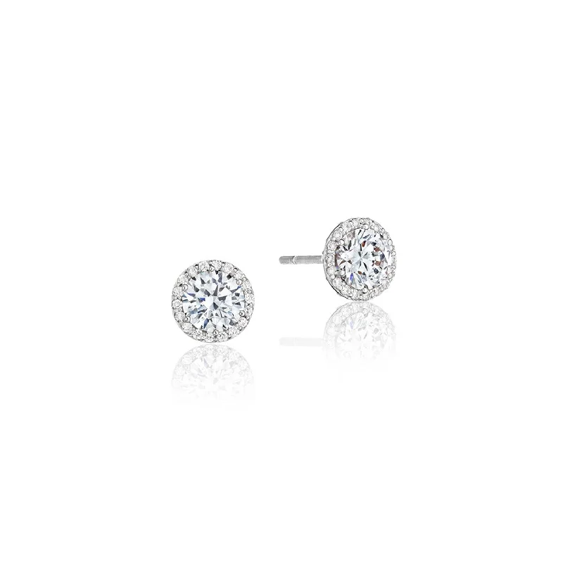 women’s gemstone earrings-TACORI Bloom | Diamond Stud Earrings FE6705PLT