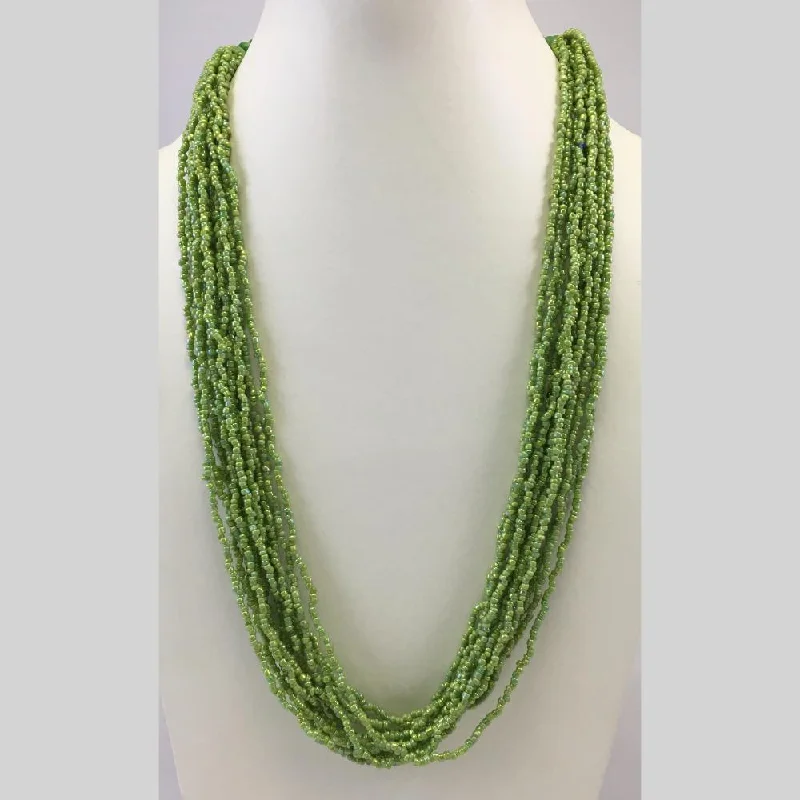 women’s custom necklaces-Banaras Beads Multi Layer Long Necklace