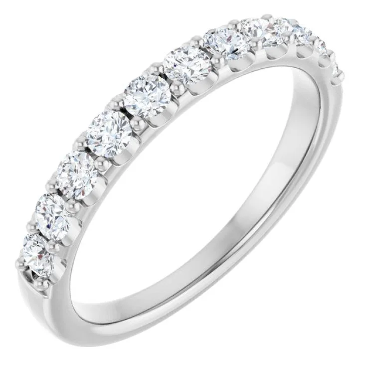 women’s sapphire rings-14K White 1/2 CTW Lab-Grown Diamond Anniversary Band