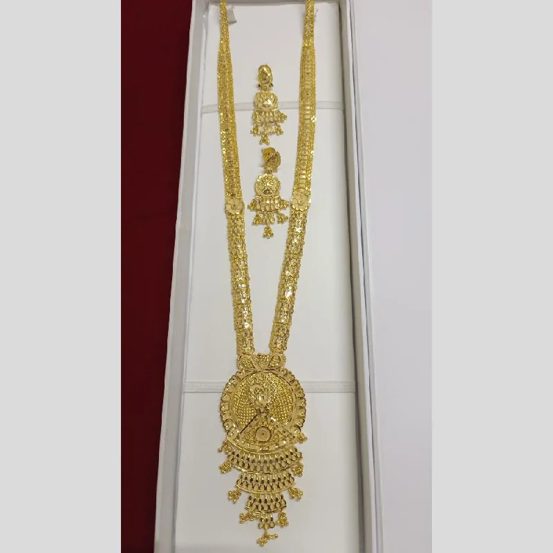 women’s simple gold necklaces-Pari Art Jewellery Forming Long Necklace Set