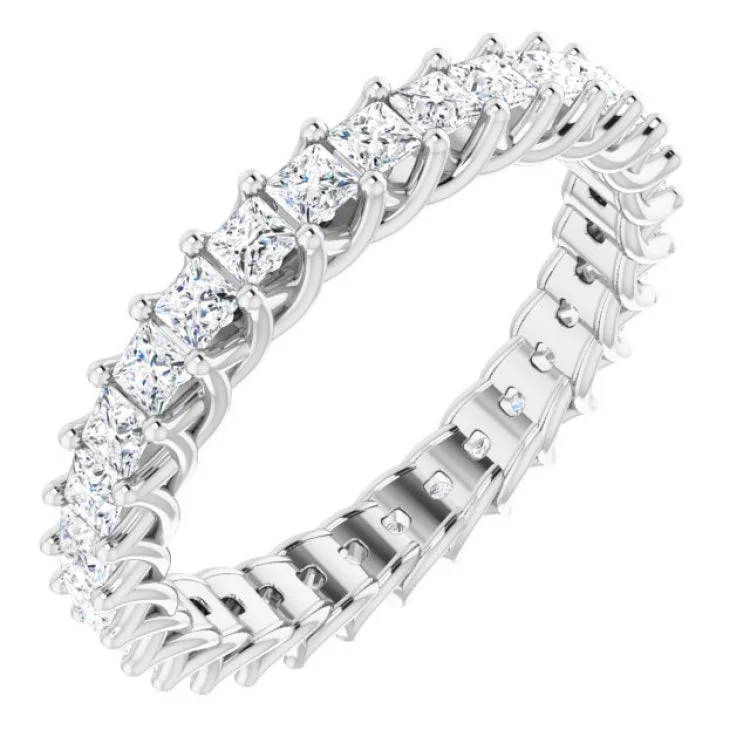 women’s custom-designed rings-Platinum 1 1/2 CTW Natural Diamond Eternity Band