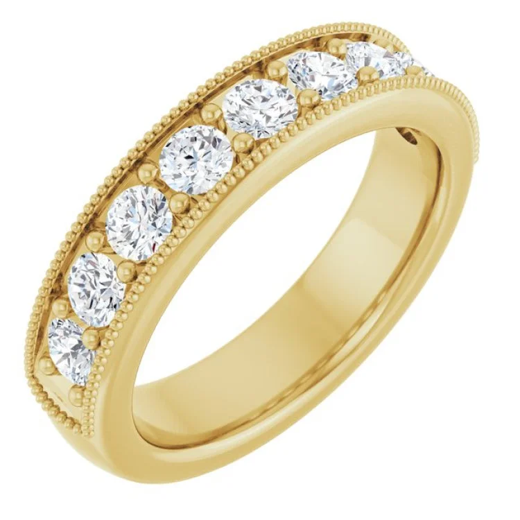 women’s halo rings-14K Yellow 3/4 CTW Lab-Grown Diamond Anniversary Band