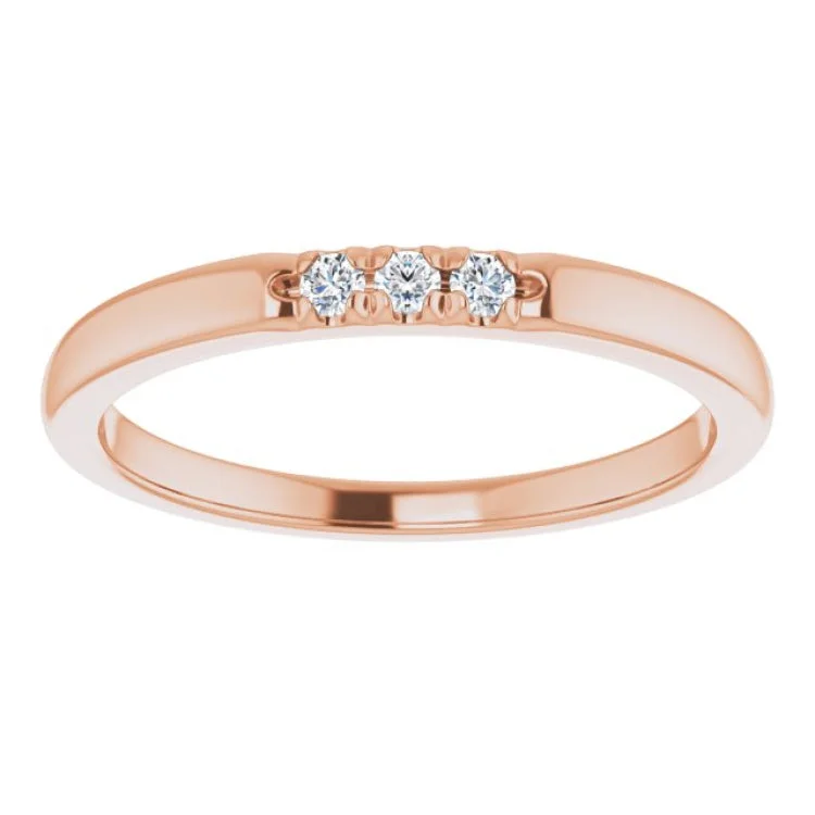 women’s large rings-14K Rose .06 CTW Natural Diamond Anniversary Band