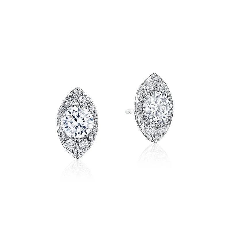 women’s long dangling earrings with diamonds-TACORI Bloom | Marquise Bloom Diamond Earrings FE811RDMQ6