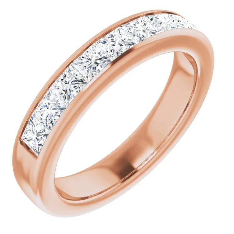 women’s vintage rings-14K Rose 1 3/4 CTW Natural Diamond Band