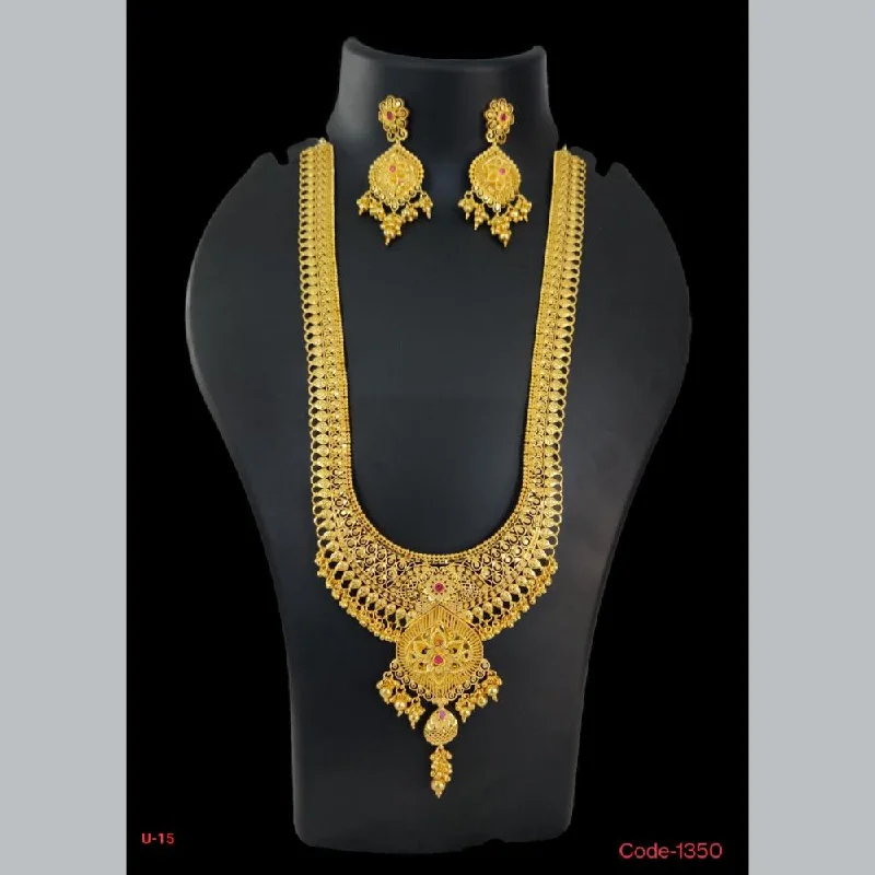 women’s bold statement necklaces-Pari Art Jewellery Forming Long Necklace Set