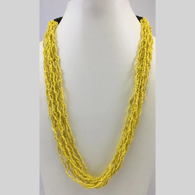 women’s tennis necklaces-Banaras Beads Multi Layer Long Necklace