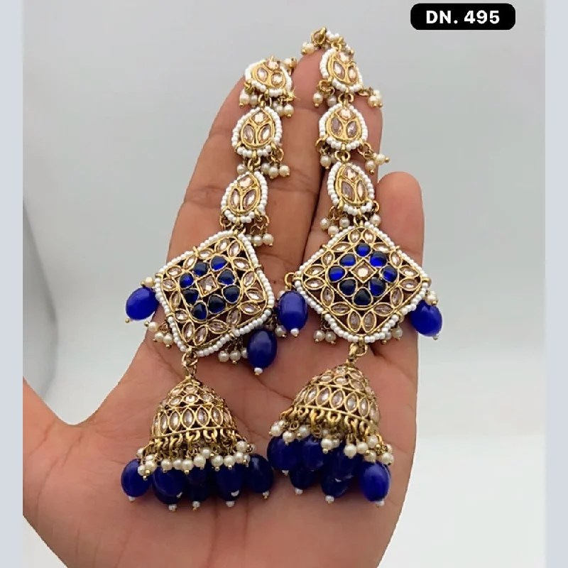 women’s diamond earrings-JCM Jewellery Gold Plated Beads Kanchain Jhumki Earrings