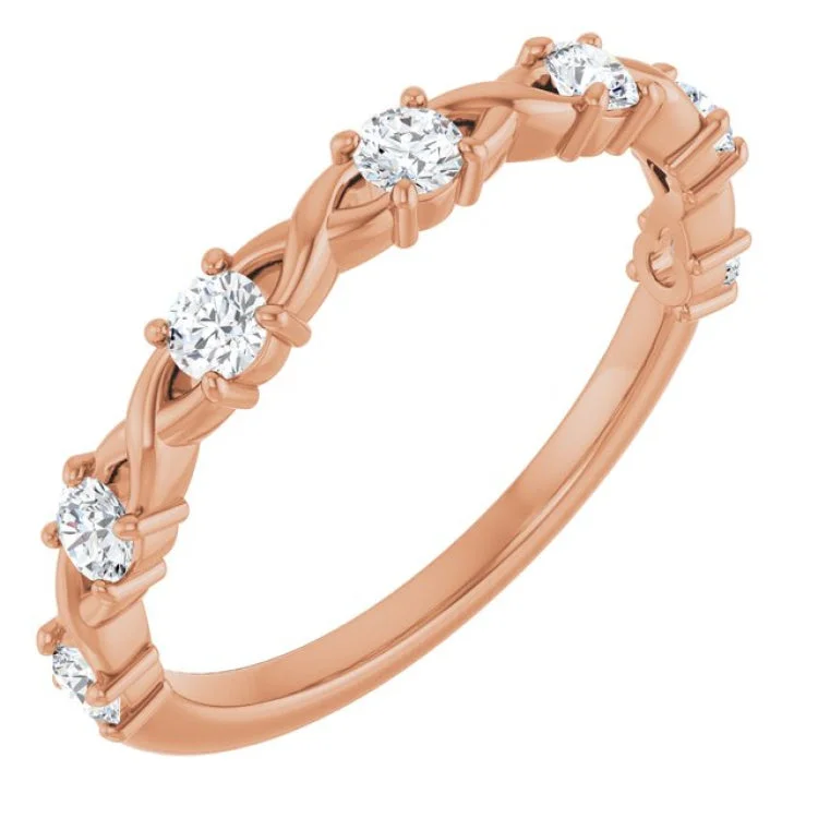 women’s engagement rings with diamonds-14K Rose 3/8 CTW Lab-Grown Diamond Anniversary Band