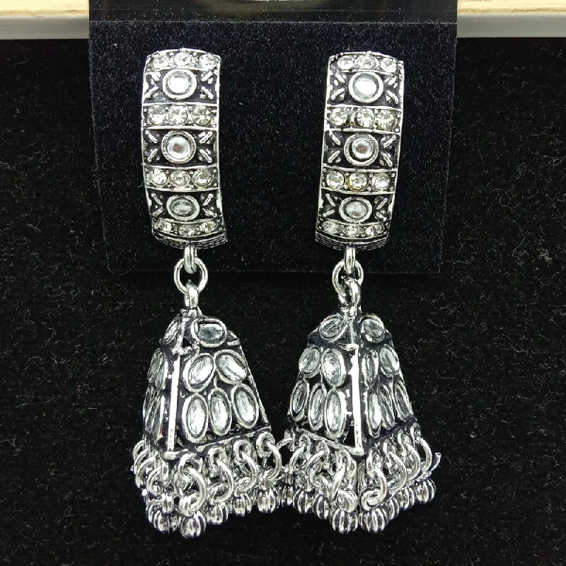 women’s butterfly earrings-SP Jewellery Oxidised Plated Jhumki Earrings