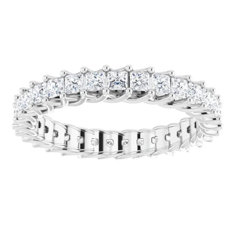 personalized rings for women-14K White 1 1/2 CTW Natural Diamond Eternity Band