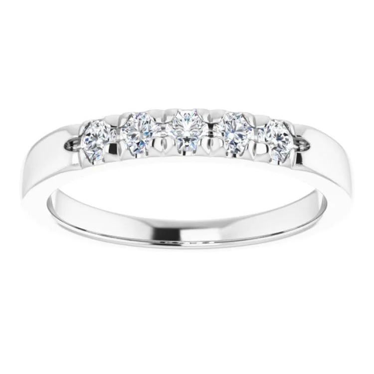 women’s wedding rings-14K White 1/3 CTW Natural Diamond Anniversary Band