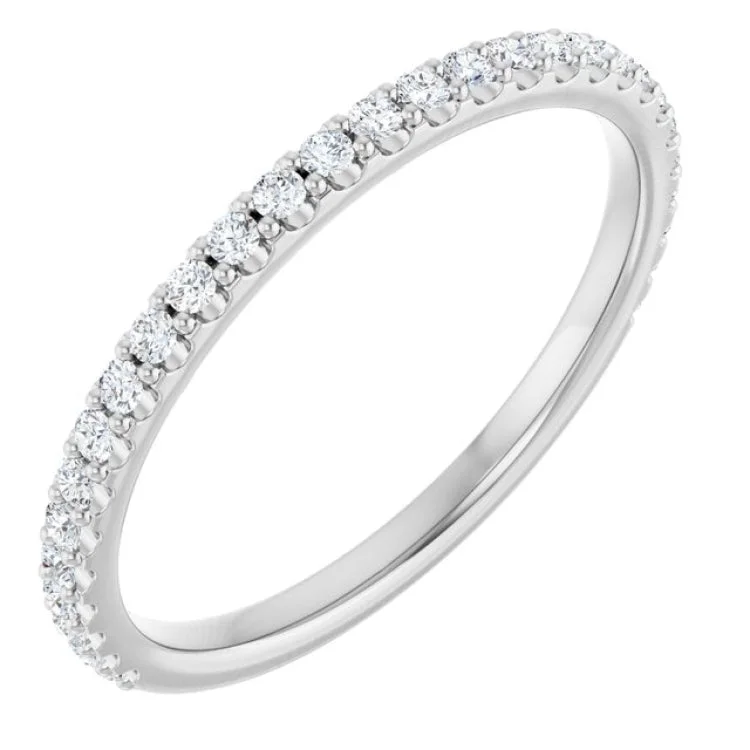 women’s adjustable engagement rings-Platinum 1/4 CTW Lab-Grown Diamond Anniversary Band