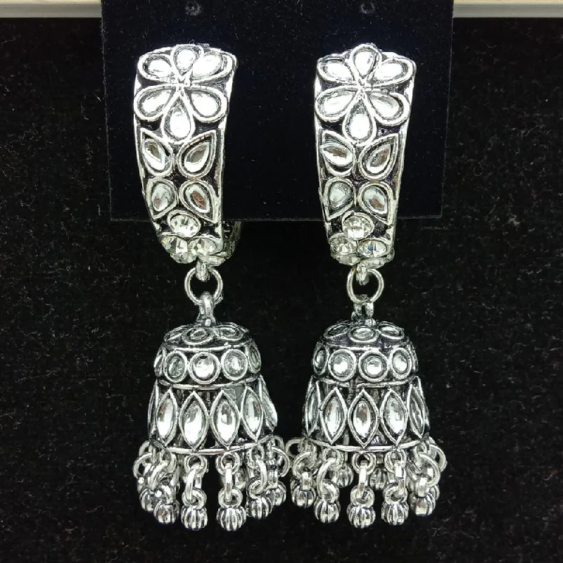 women’s luxury diamond earrings-SP Jewellery Oxidised Plated Jhumki Earrings