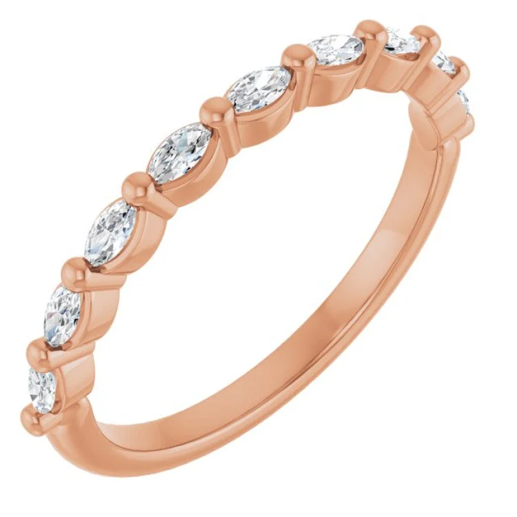 women’s fashion rings-14K Rose 1/4 CTW Lab-Grown Diamond Anniversary Band