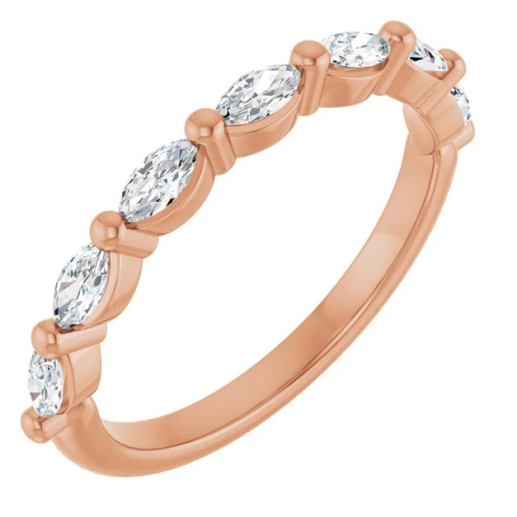 women’s vintage engagement rings-14K Rose 3/8 CTW Lab-Grown Diamond Anniversary Band