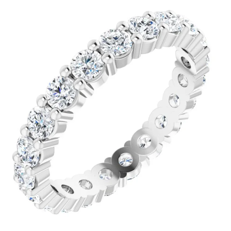 women’s personalized engagement rings-14K White 1 1/4 CTW Lab-Grown Diamond Eternity Band