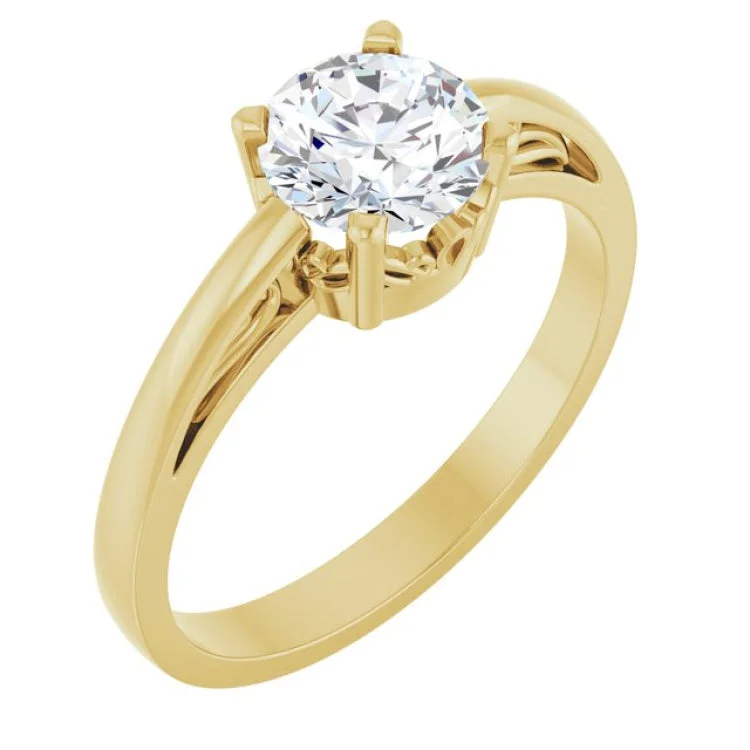 women’s bridal rings-14K Yellow Stuller Lab-Created Moissanite Ring