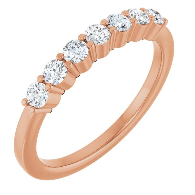 women’s designer rings-14K Rose 5/8 CTW Lab-Grown Diamond Anniversary Band