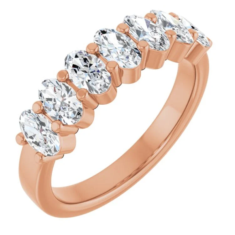 women’s rose gold rings-14K Rose 1 1/3 CTW Lab-Grown Diamond Anniversary Band