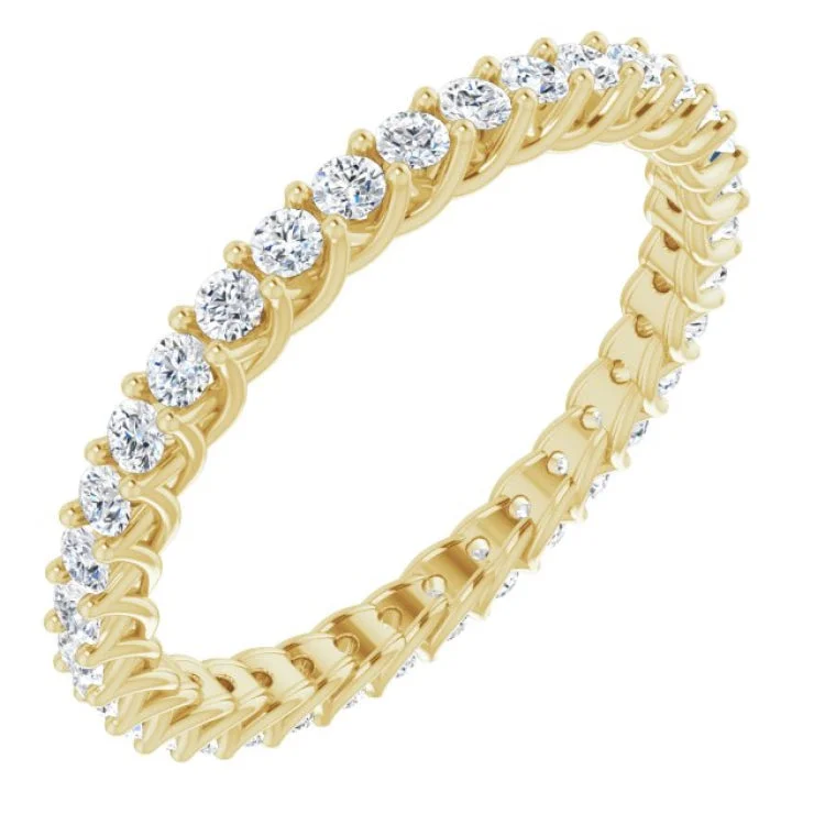 women’s pear-shaped rings-14K Yellow 5/8 CTW Natural Diamond Eternity Band