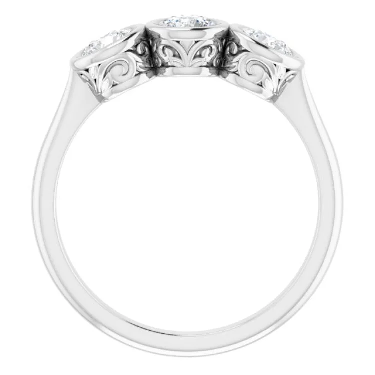 women’s ring sets-Platinum 3/4 CTW Natural Diamond Anniversary Band