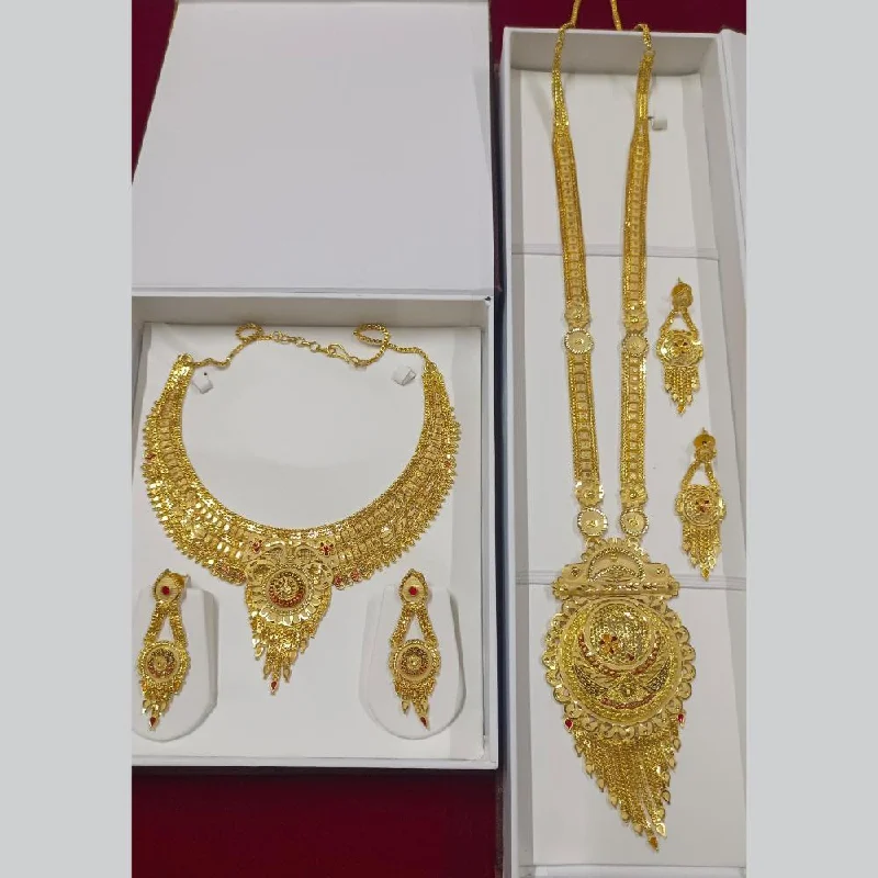 women’s twisted necklaces-Pari Art Jewellery Forming Double Necklace Set