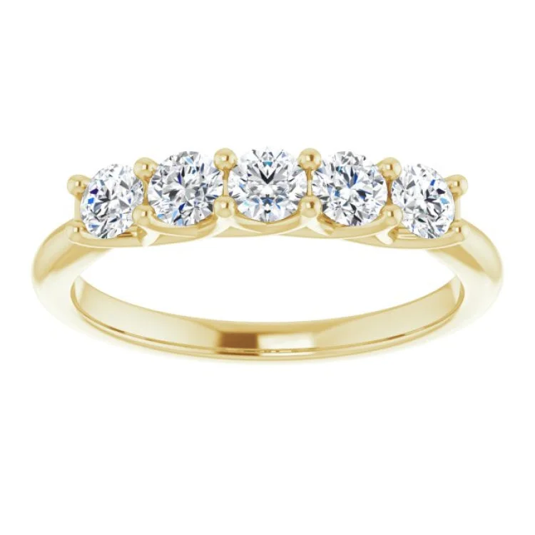 women’s wedding rings with sapphires-14K Yellow 5/8 CTW Natural Diamond Anniversary Band