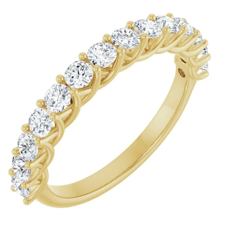 women’s solitaire rings-14K Yellow 7/8 CTW Natural Diamond Anniversary  Band