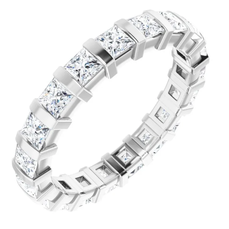 women’s infinity rings-Platinum 1 3/4 CTW Natural Diamond Eternity Band Size 6