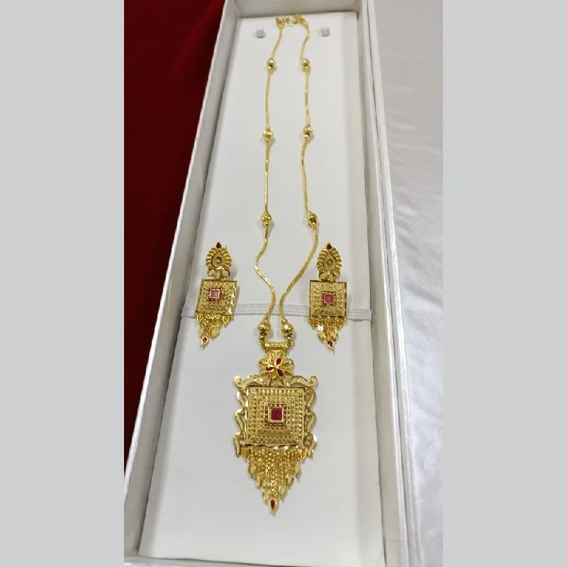 women’s layered gold necklaces-Pari Art Jewellery Forming Long Necklace Set