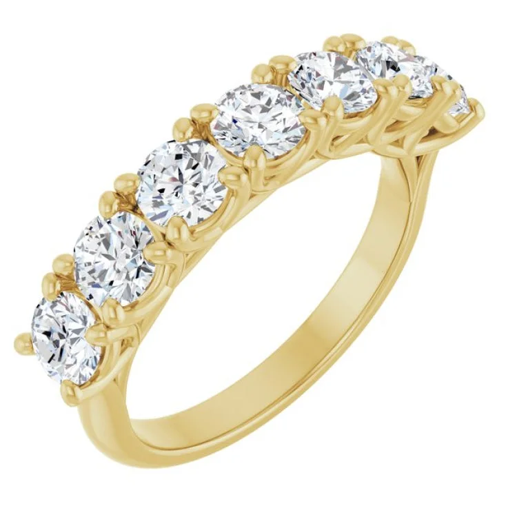 women’s unique gemstone rings-14K Yellow 1 5/8 CTW Lab-Grown Diamond Anniversary Band