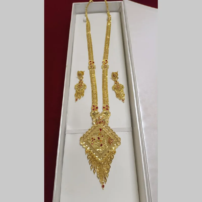 women’s gold necklaces-Pari Art Jewellery Forming Long Necklace Set