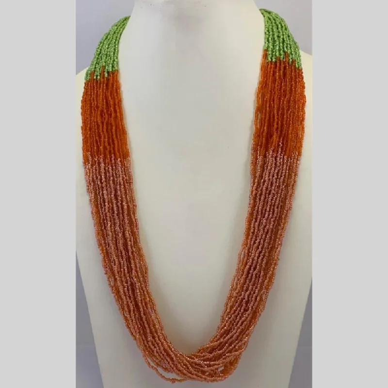 women’s multi-strand necklaces-Banaras Beads Multi Layer Long Necklace