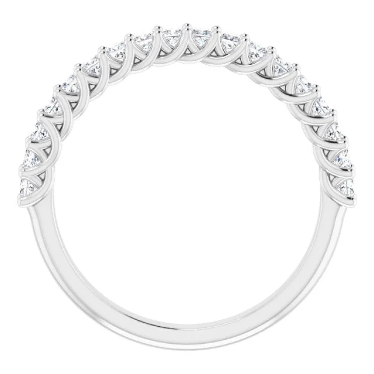 women’s classic rings-Platinum 1/2 CTW Natural Diamond Anniversary Band