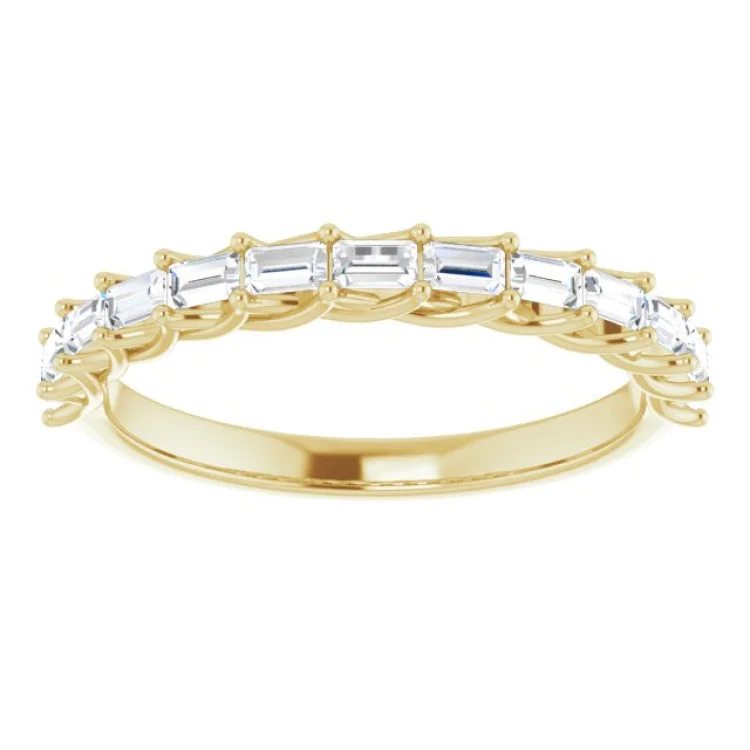 women’s geometric rings-14K Yellow 3/8 CTW Natural Diamond Anniversary Band