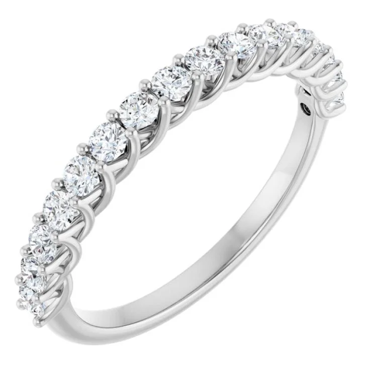 women’s cubic zirconia rings-14K White 1/2 CTW Lab-Grown Diamond Anniversary Band