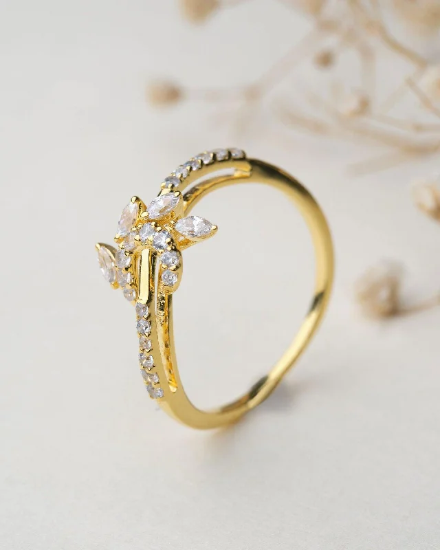 women’s custom platinum engagement rings-Flyanna 18Kt Gold & Diamond Ring