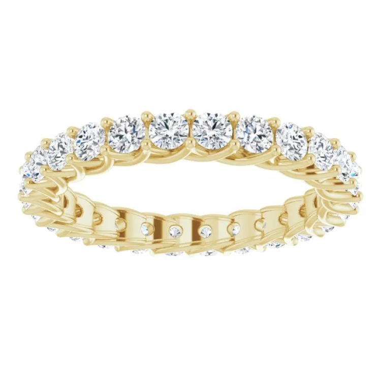 women’s emerald-cut engagement rings-14K Yellow 1 1/2 CTW Natural Diamond Eternity Band