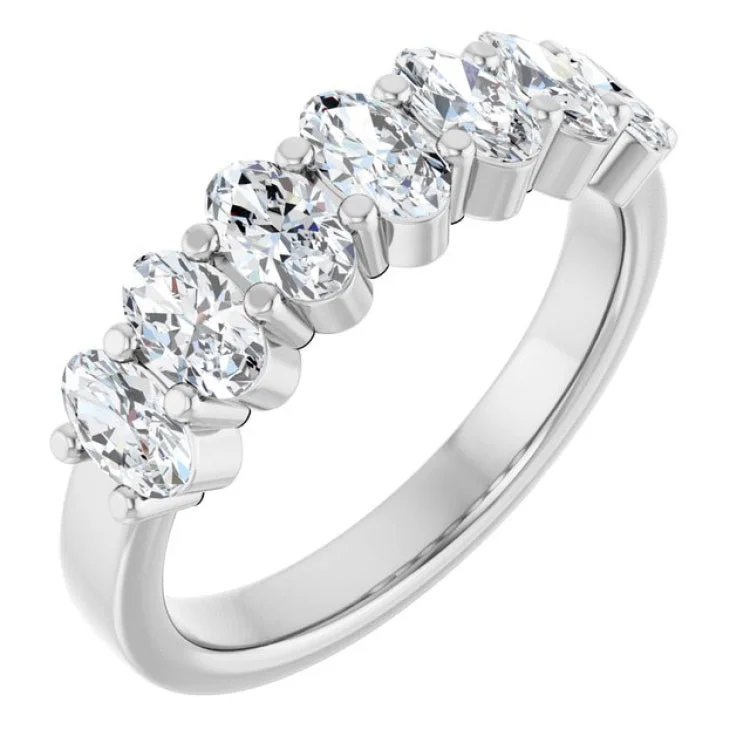 women’s pear-shaped rings-14K White 1 1/3 CTW Lab-Grown Diamond Anniversary Band