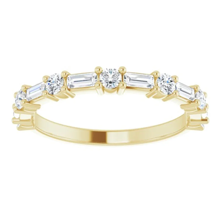 women’s gold-plated rings-14K Yellow 5/8 CTW Natural Diamond Anniversary Band