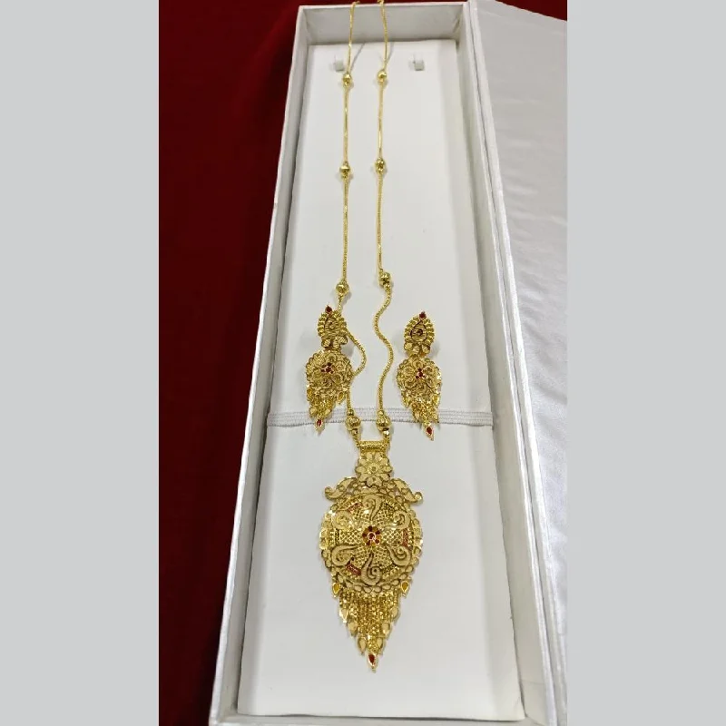 women’s adjustable gold necklaces-Pari Art Jewellery Forming Long Necklace Set