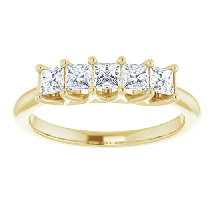 women’s classic gold rings-14K Yellow 5/8 CTW Natural Diamond Anniversary Band