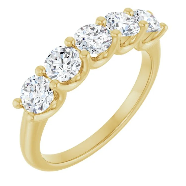 women’s antique rings-14K Yellow 1 1/3 CTW Lab-Grown Diamond Anniversary Band