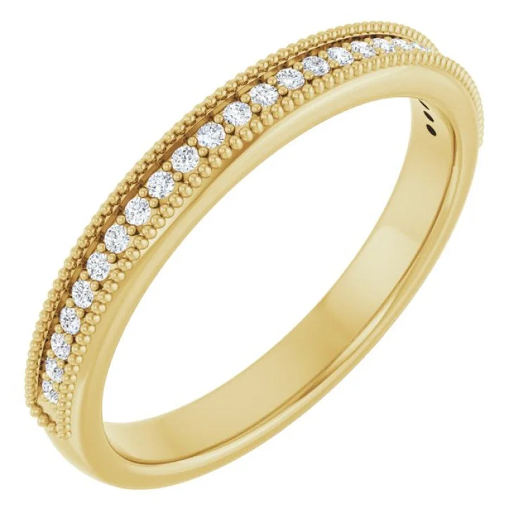 women’s square rings-14K Yellow 1/5 CTW Lab-Grown Diamond Anniversary Band