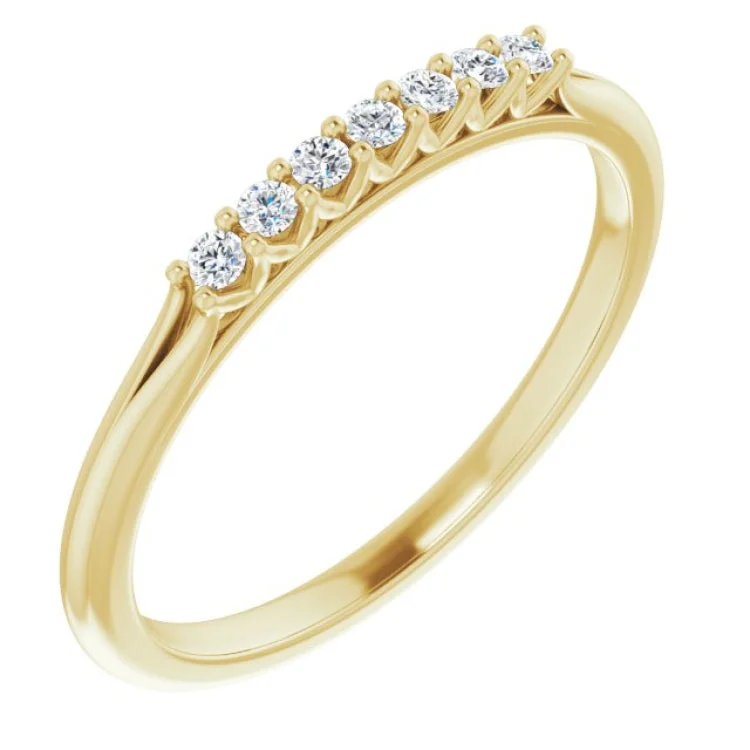 women’s adjustable engagement rings-14K Yellow 1/10 CTW Natural Diamond Anniversary Band