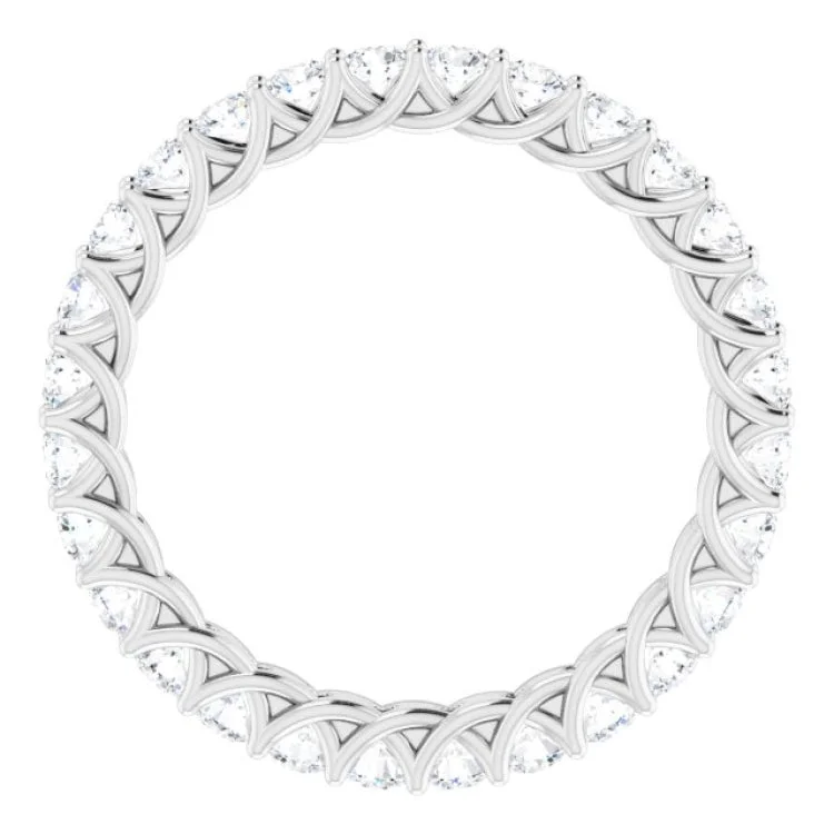 women’s flower rings-14K White 1 3/8 CTW Natural Diamond Eternity Band